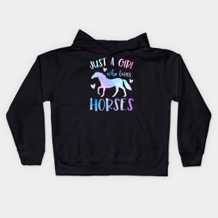 just a girl who love horse , Horseback Riding Girl Funny Horse Girl Kids Hoodie